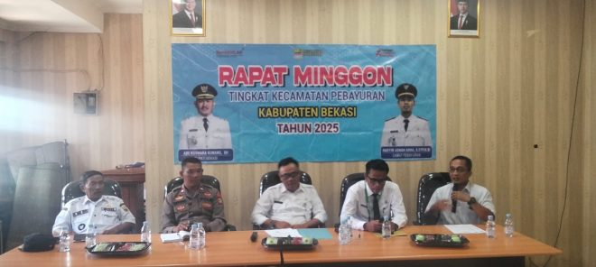 Rapat Minggon Kecamatan Pebayuran Bahas Teknis Pelaksanaan MTQ 2025