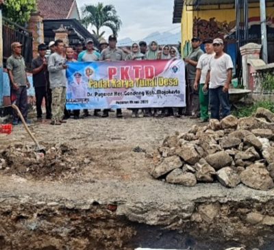Muhammad Arif SH Kades Pugeran Gondang Tinjau Langsung proyek PKTD
