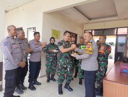 Danramil 0621-01 Cibinong Datangi Polsek Cibinong Memberikan Ucapan Selamat HUT Bhayangkara ke-79