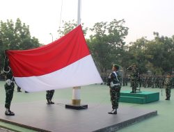 Kodim 0509 Gelar Upacara Pengibaran Bendera Merah Putih Di Komplek Pemda Bekasi