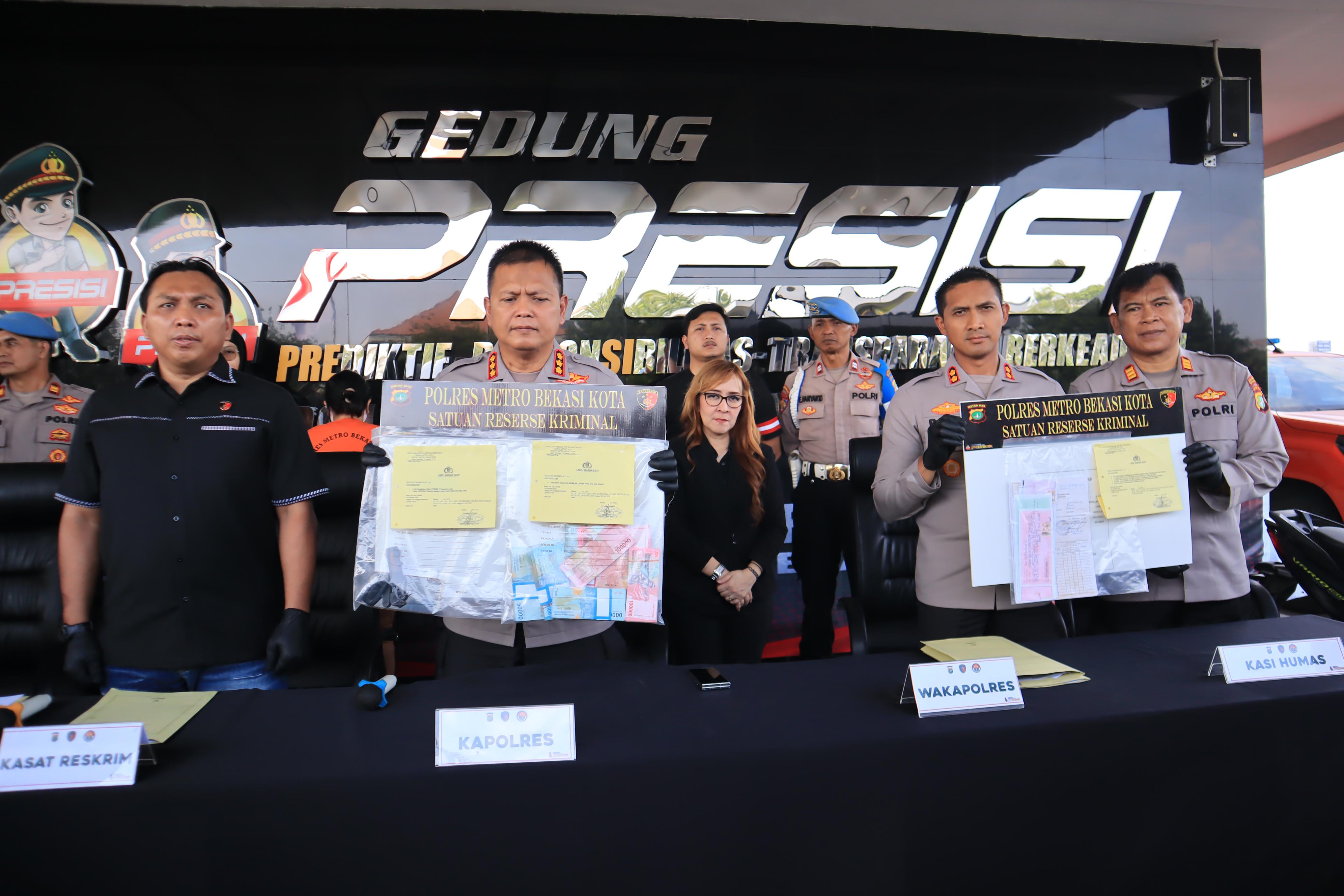 Polres Metro Bekasi Kota Bongkar Penipuan Properti, 77 Korban Rugi Rp4,1 Miliar