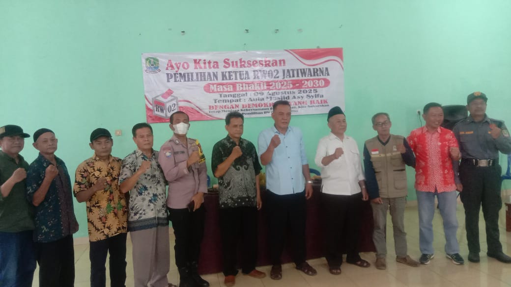 Pastikan Kondusif, Polsek Pondok Gede Hadiri Pemilihan Ketua RW 002 Jatiwarna