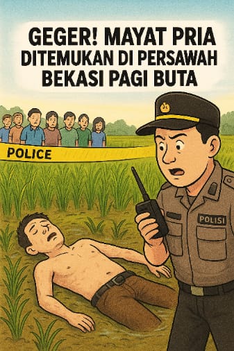 Geger !! Mayat Pria Ditemukan Di Persawahan Bekasi Pagi Buta