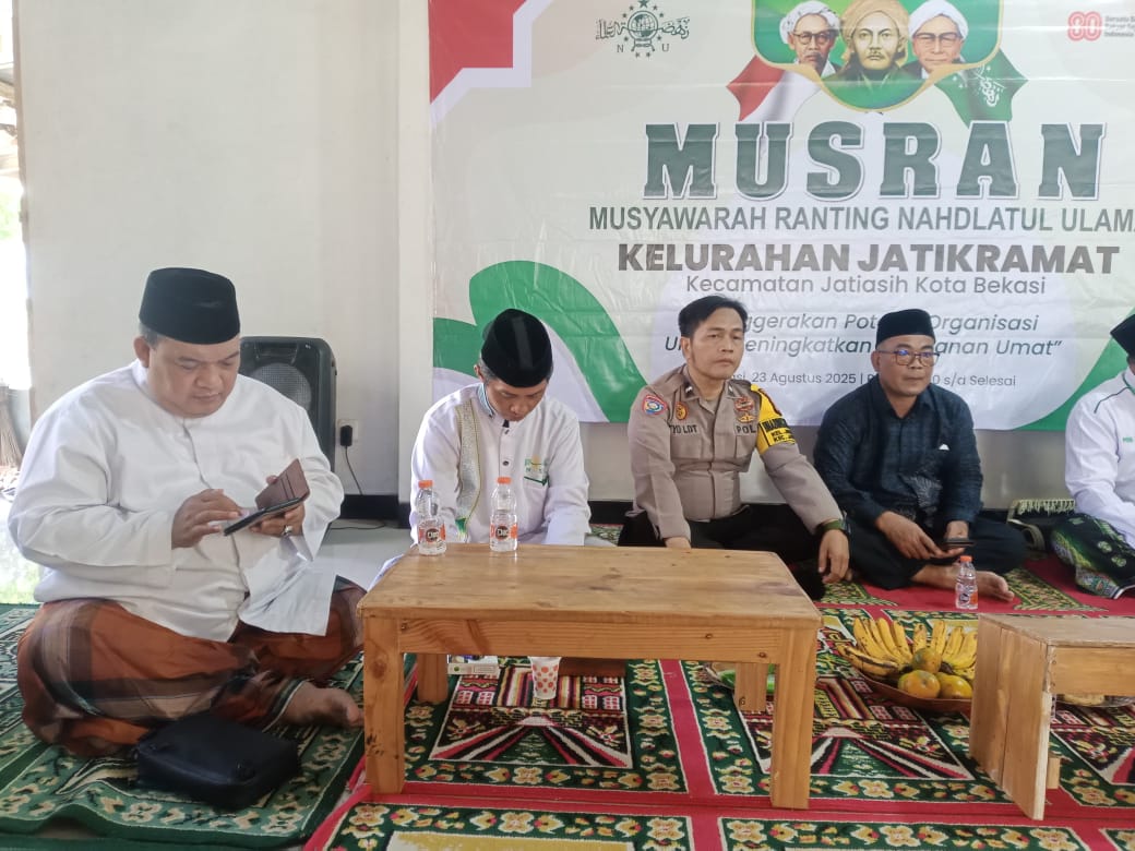 Polsek Jatiasih Hadiri Musran NU, Jalin Sinergi Untuk Tingkatkan Pelayanan Umat