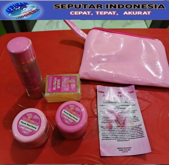 Pemutih Wajah Yang Disinyalir Ilegal Merk “Secantik Glow” Beredar Di Gowa. Bahaya Mercuri Mengintai!