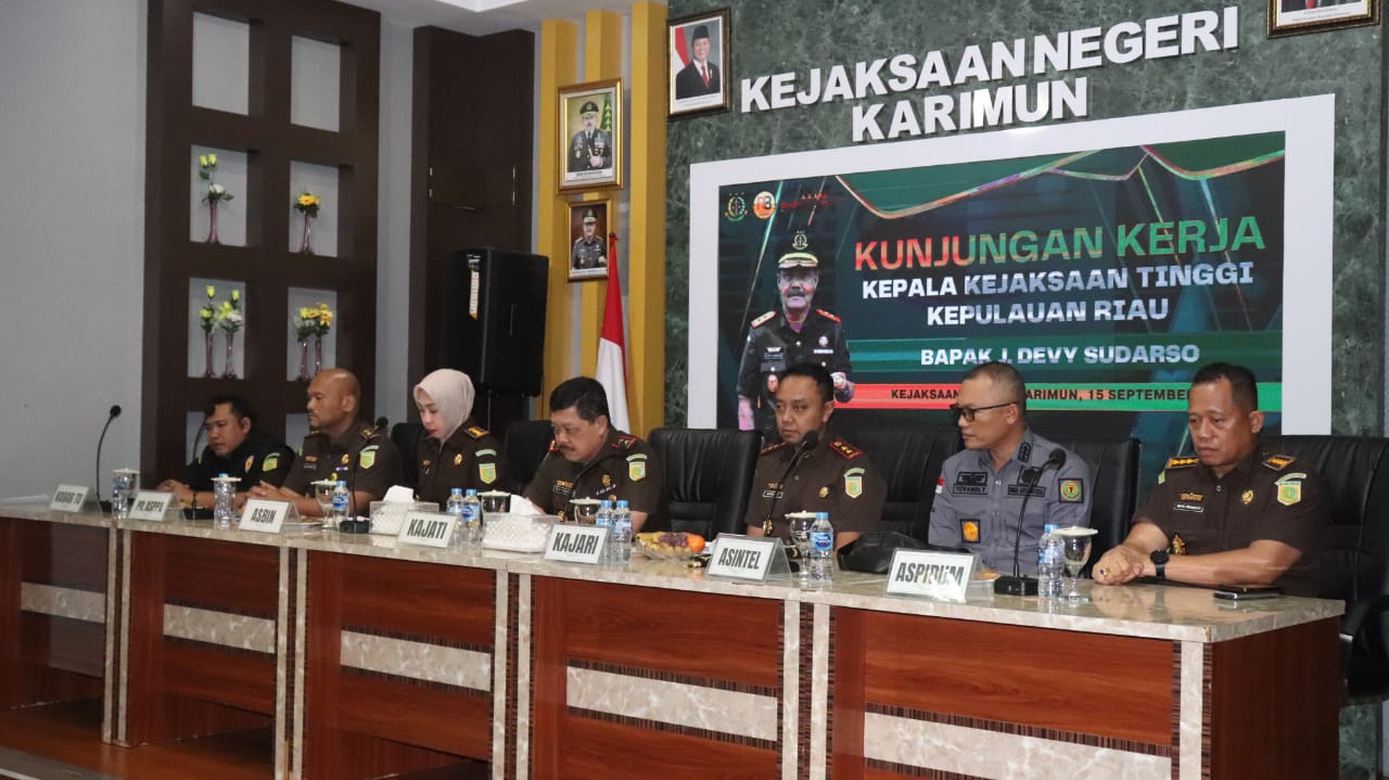 Kajati Kepri Kunker ke Kejari Karimun, Lakukan Monev dan Supervisi Kinerja Pelayanan dan Penegakan Hukum.