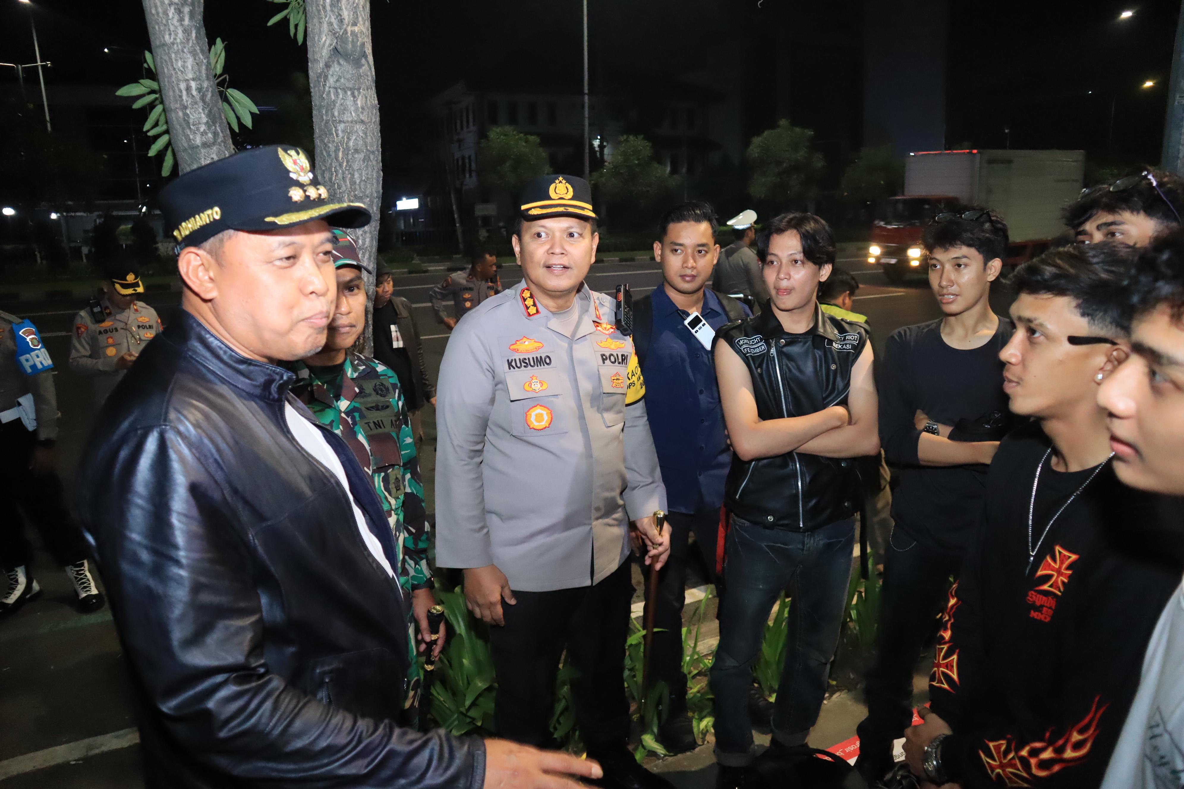 Cegah Kejahatan Dan Balap Liar, Forkopimda Kota Bekasi Gelar Patroli Skala Besar Gabungan