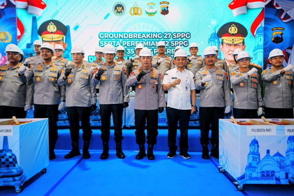 Kapolri Resmikan 32 SPPG Dan Groundbreaking 27 SPPG Polri di Jateng, Terus Dukung Program MBG