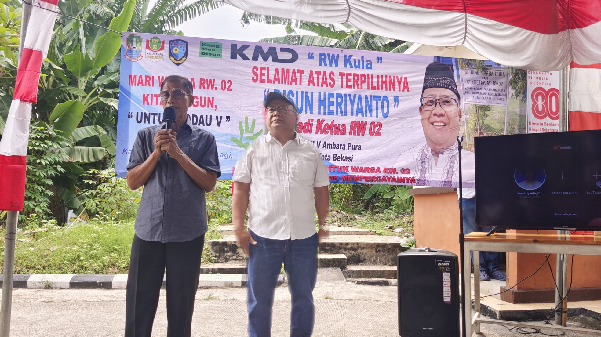 H. Saleh Tafsir Penasaran RW 02 bersama Ketua RW terpilih Disun Heriyanto