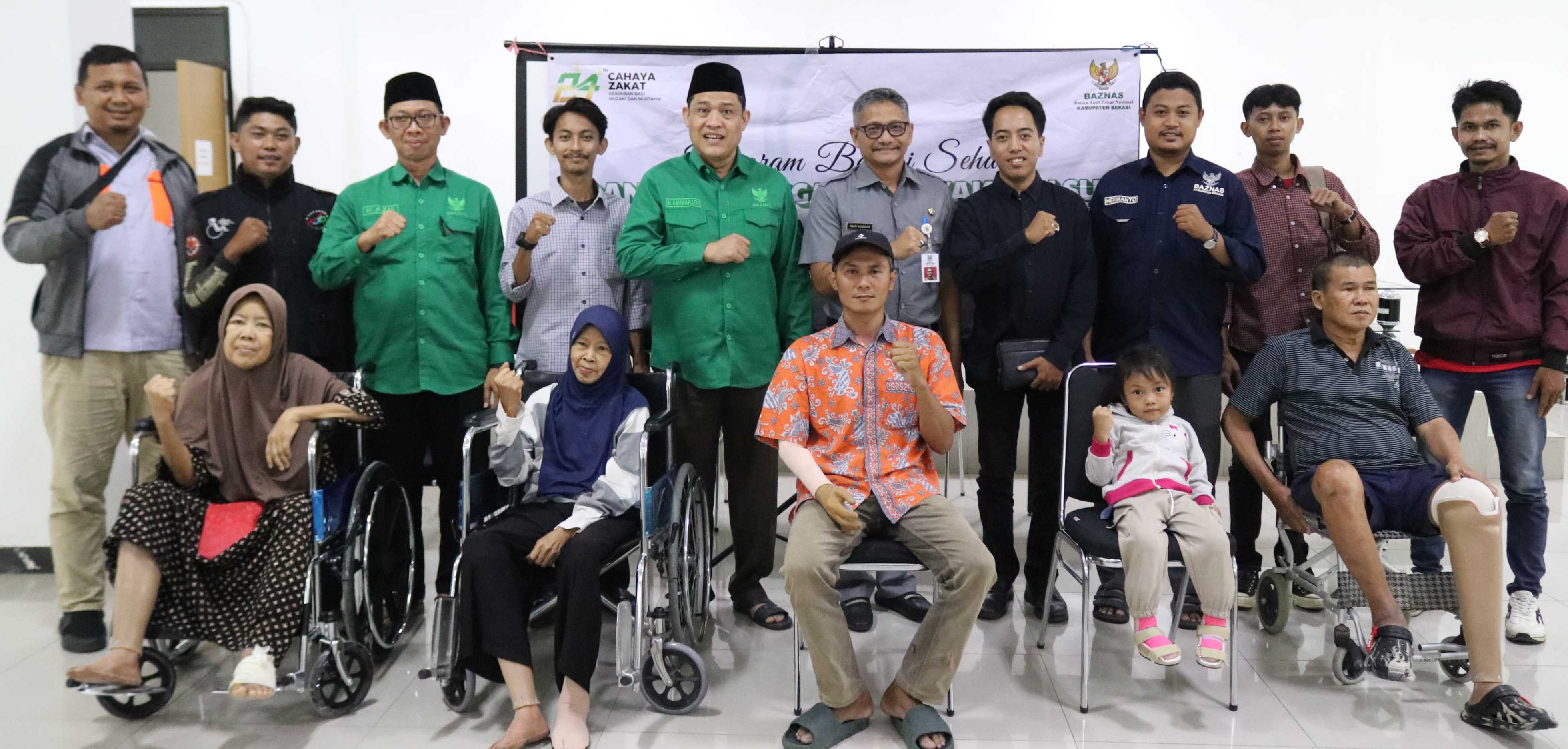 Senang dan Bahagia,Warga Ucapkan Terimakasih Kepada Baznas Kabupaten Bekasi Sudah Salurkan Bantuan Kaki dan Tangan Palsu