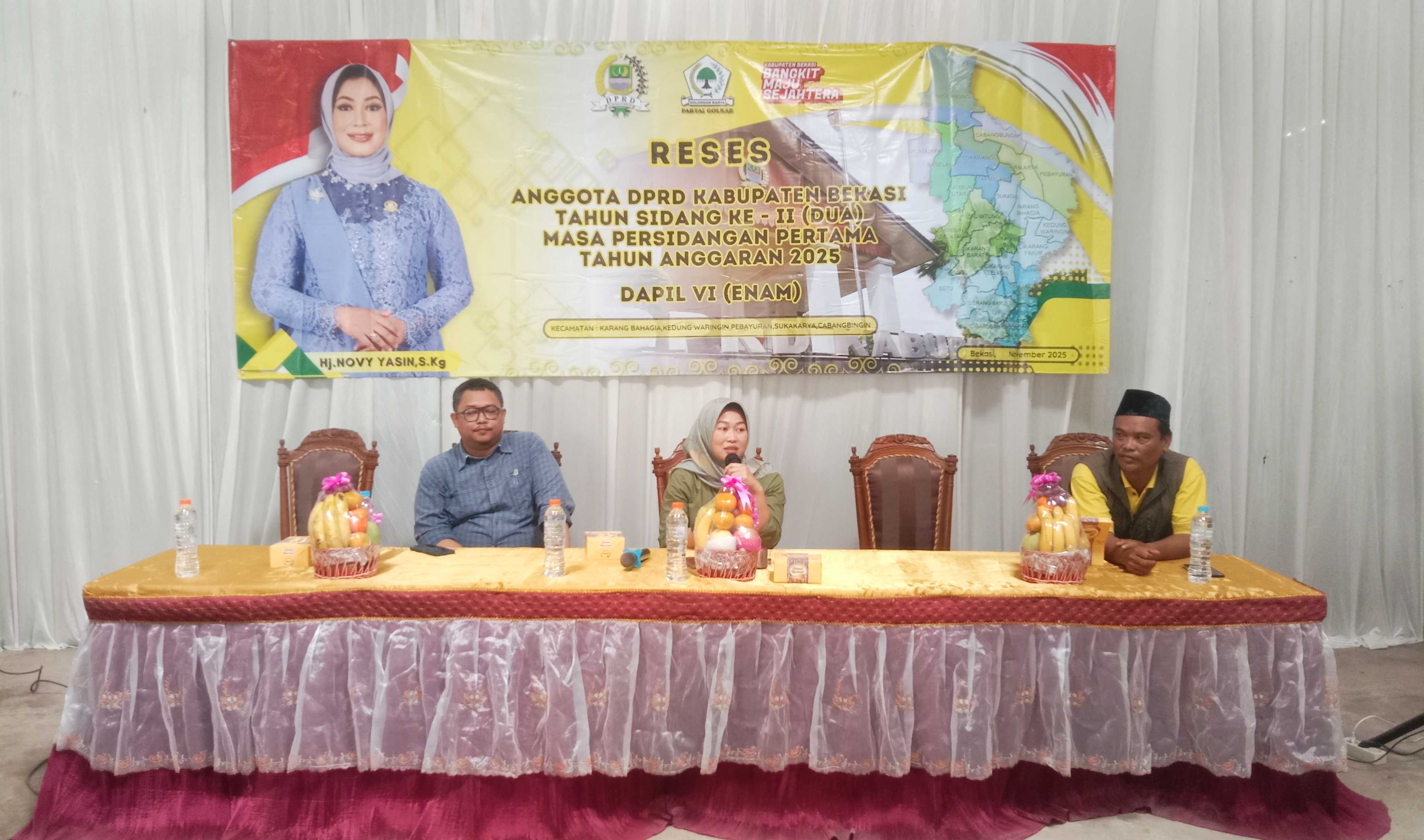 Dewan Dengar Aspirasi Warga, Hj. Novy Yasin Gelar Reses Di Dapil VI Kabupaten Bekasi