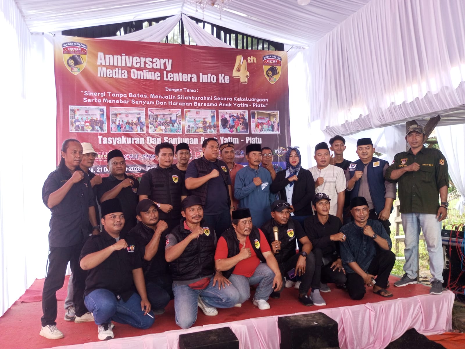 Anniversary ke-4 Media Online Lentera Info, Tebar Kepedulian Lewat Santunan Anak Yatim Piatu