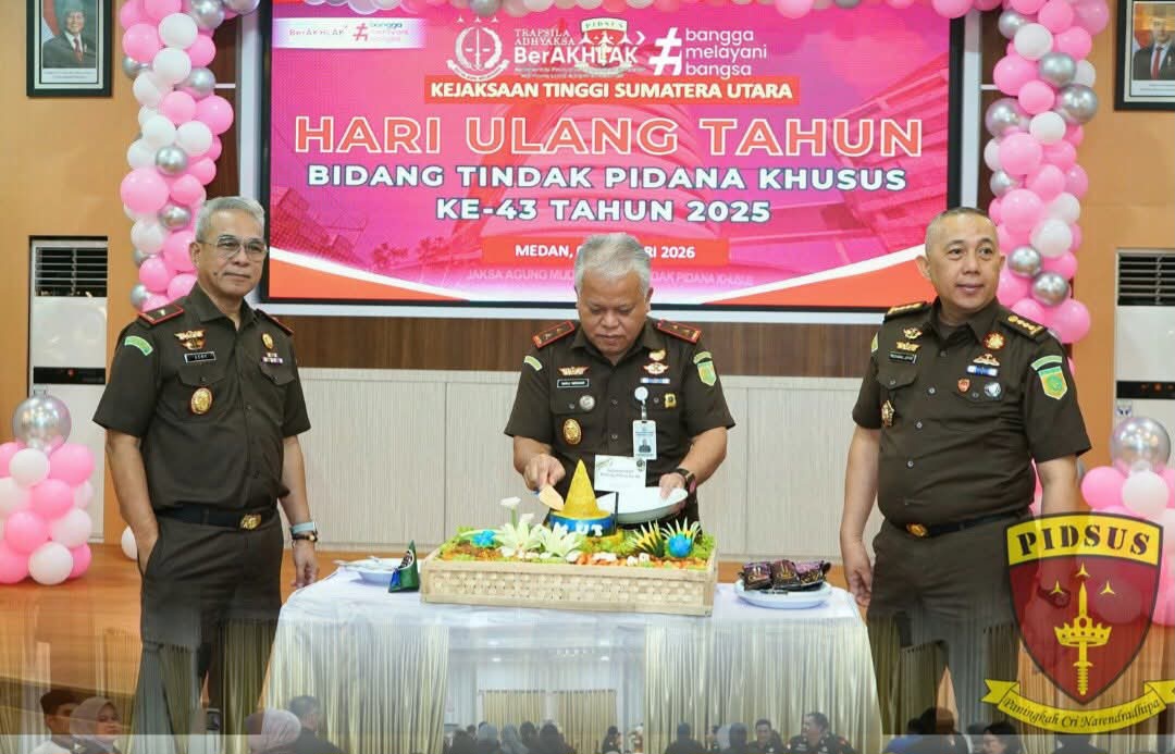 Kejati Sumut Mengikuti Acara Peringatan HUT Ke-43 Bidang Pidsus Kejaksaan R.I Tahun 2026.
