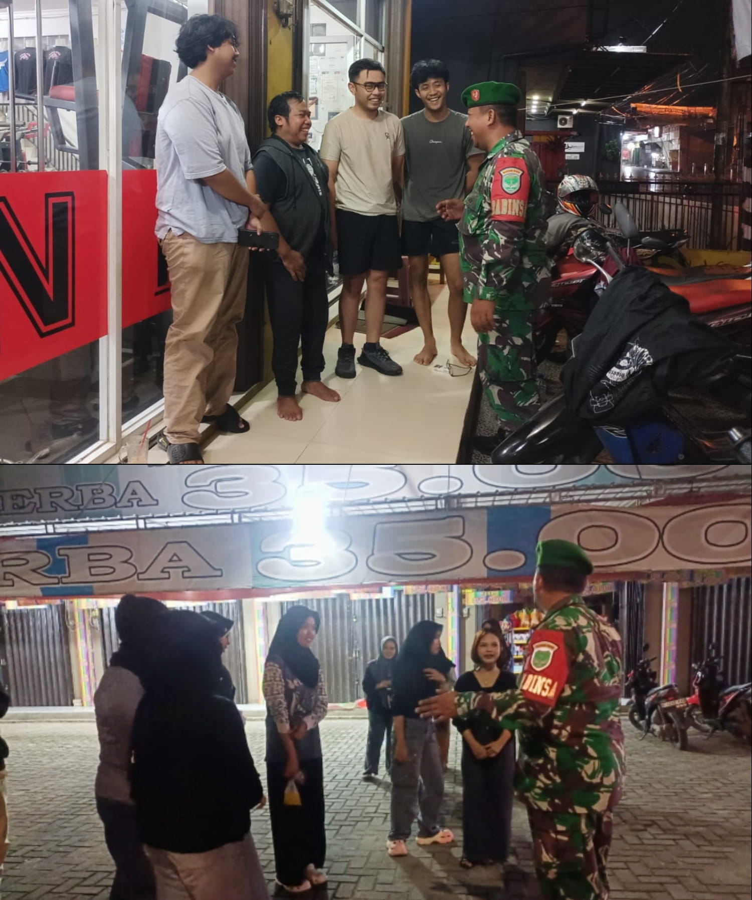 Patroli Cipta Kondisi TNI–Polri–Satpol PP Sisir Wilayah Tambun Jaga Keamanan Malam Hari