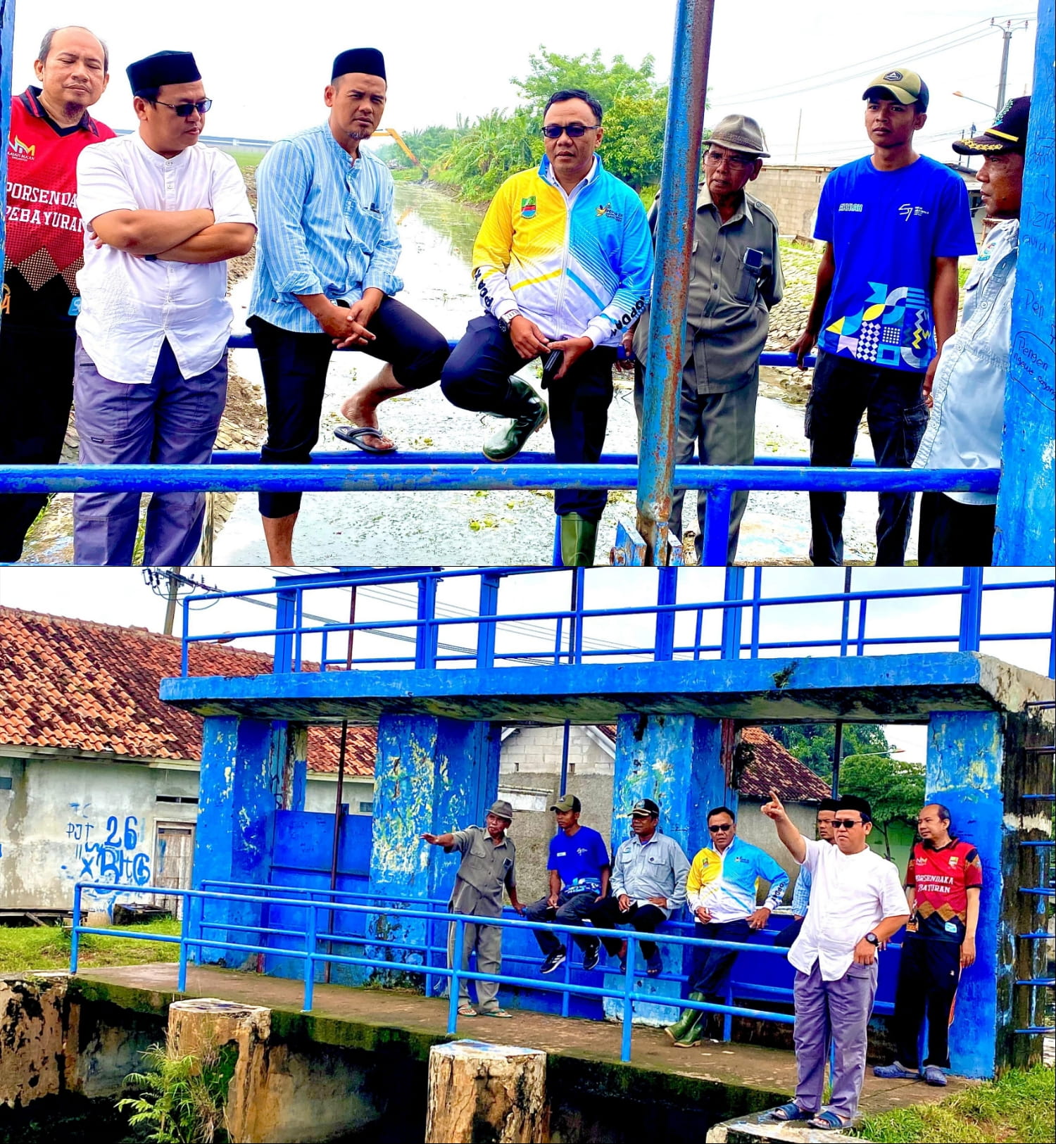 Camat Pebayuran Lakukan Monitoring Lapangan Di BKG 26 Irigasi Sumbereja