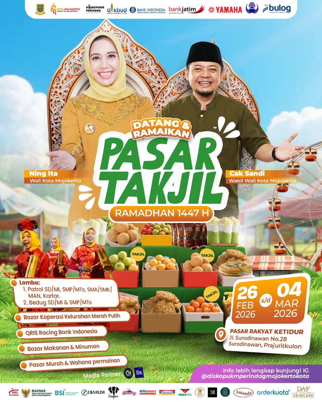 Ayo Ramaikan! Pasar Takjil Ramadan 2026 Kembali Hadir di Pasar Ketidur Kota Mojokerto