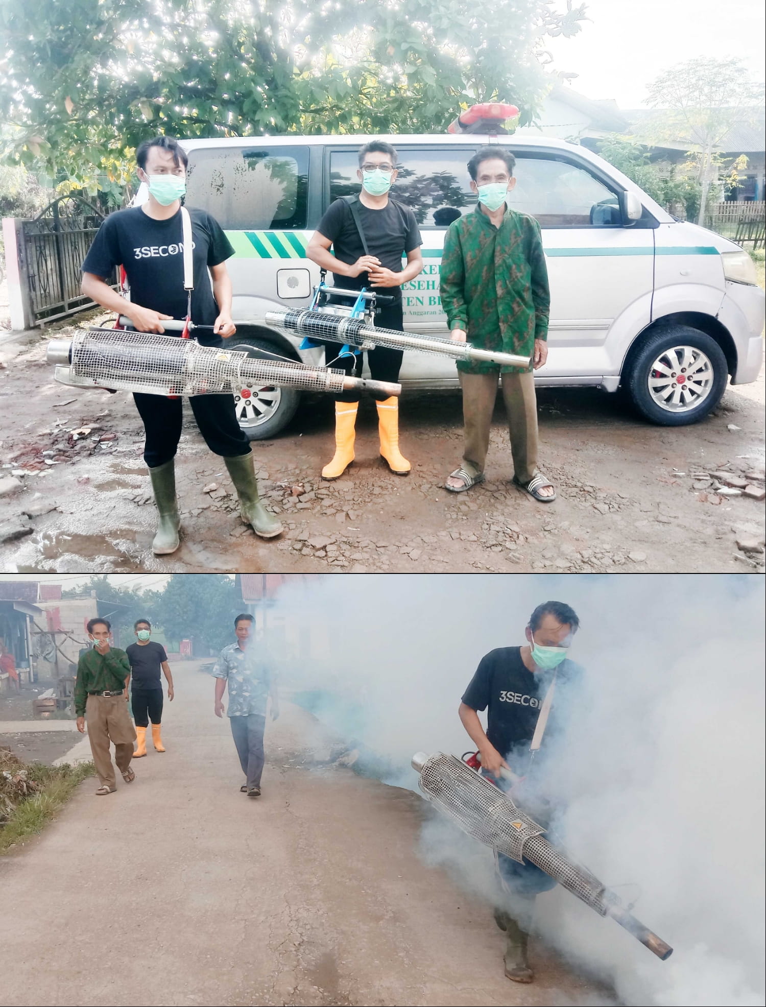 Tak Henti Lindungi Warga UPTD Puskesmas Pebayuran Sigap Fogging Antisipasi DBD Di Kertajaya