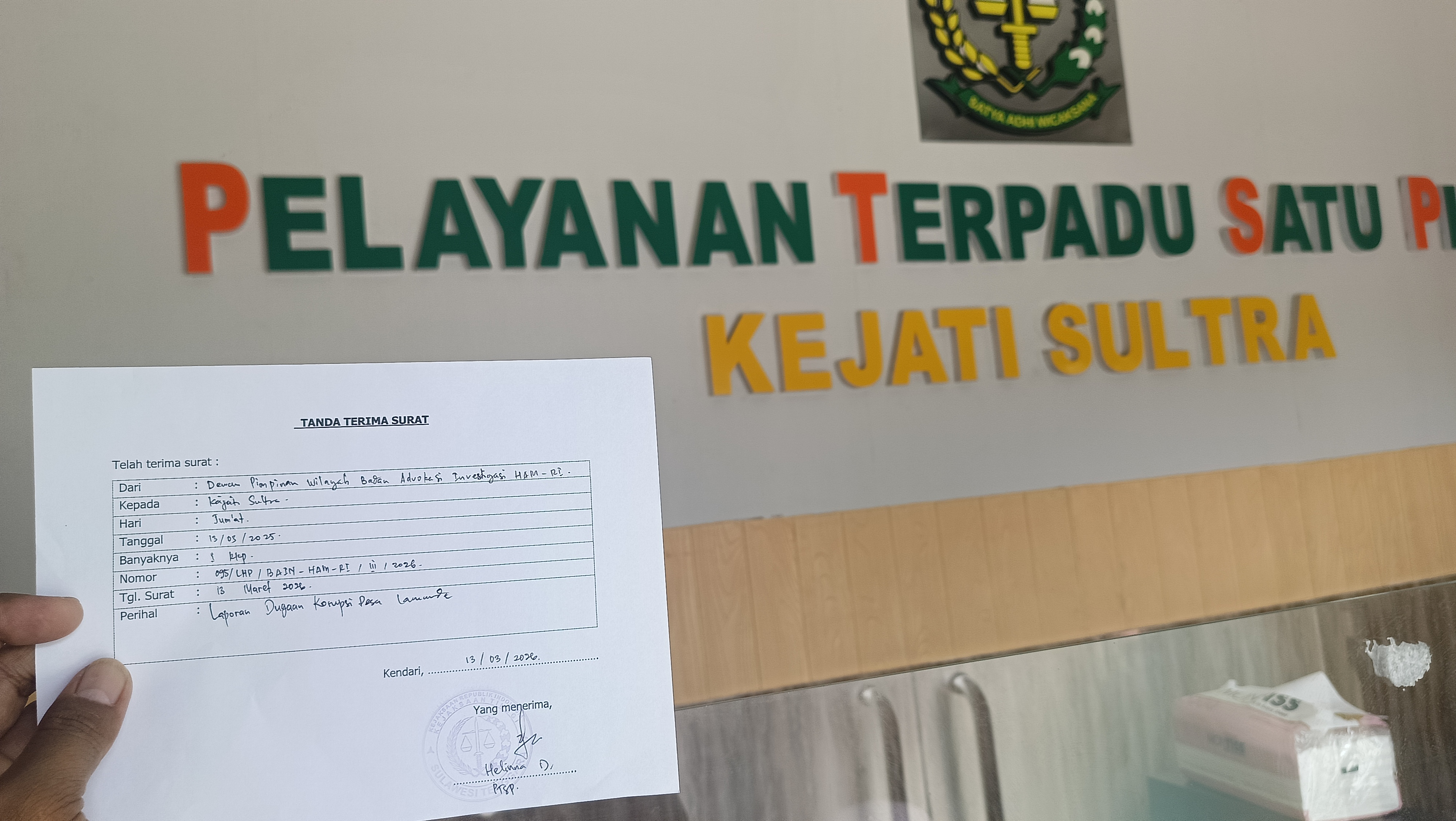 Diduga Ada Bau Korupsi Pengelolaan Dana Desa, Kades Lamunde di Laporkan di Kejati Sultra