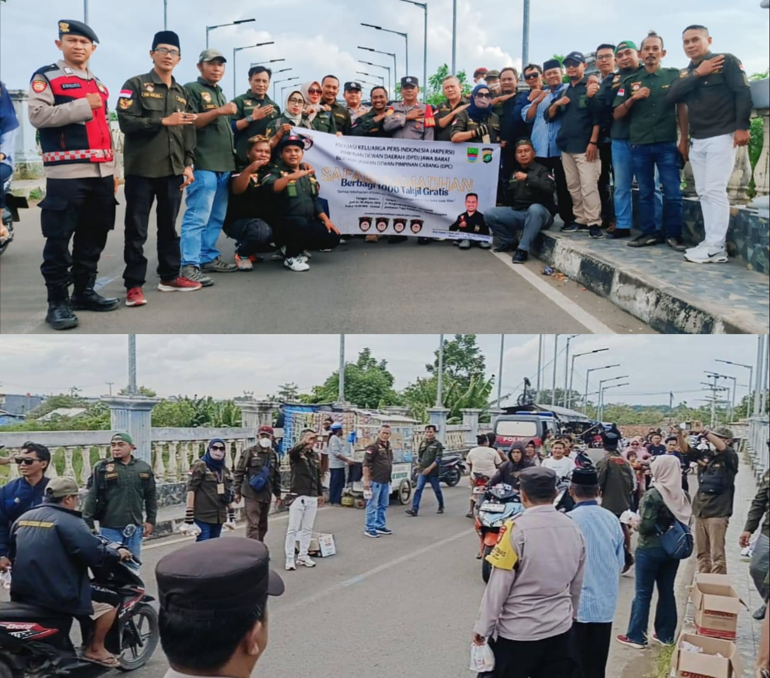AKPERSI Berbagi 1.000 Takjil Di Jembatan Merdeka Pebayuran Warga Terharu Sambut Kepedulian Di Bulan Ramadhan
