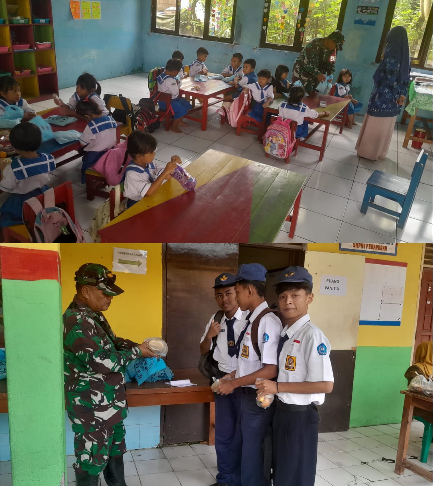 MBG Sehat Di Bulan Ramadan Babinsa Kawal Distribusi Makanan Bergizi Untuk Ribuan Siswa Dan Posyandu Di Pebayuran