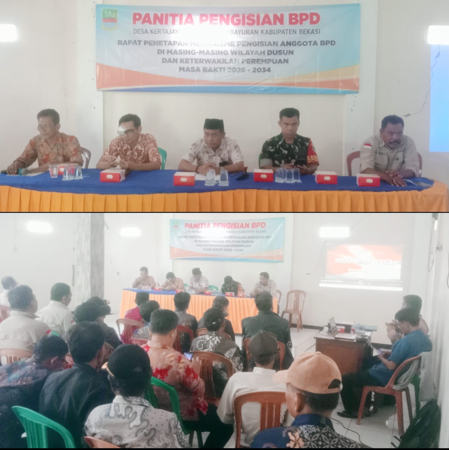 Rapat Penetapan Mekanisme Pengisian Anggota BPD Desa Kertajaya Di Masing-Masing Wilayah Dusun Dan Keterwakilan Perempuan Masa Bakti 2026-2034