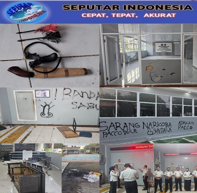 Aksi Unjuk Rasa Anarkis Warnai Lapas Narkotika Sungguminasa, Delapan Orang Diamankan Dua Diantaranya Positif Narkoba