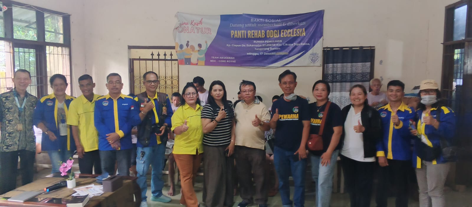 Pewarna Banten dan Yayasan Yaski Bersama Bikers Lion dan GAB CWCC Gelar Aksi Kemunusiaan Sambangi ODGJ di Yayasan Ecclesia.