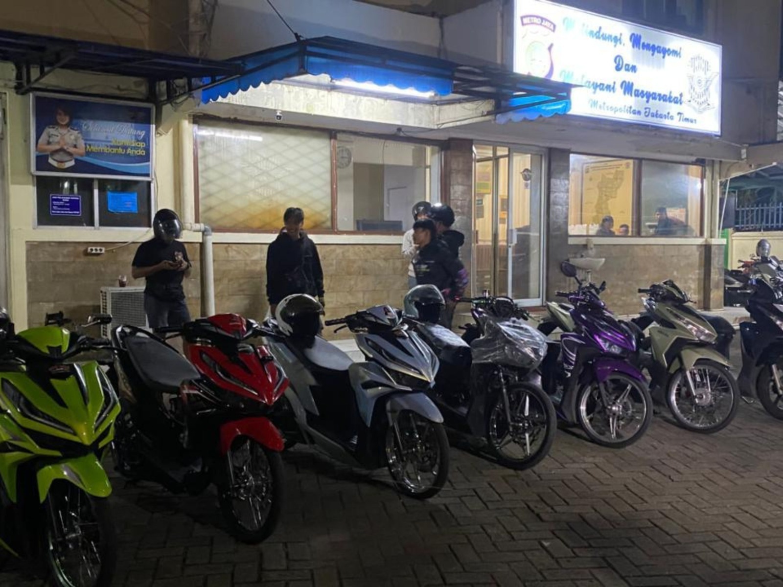 Brimob Metro Jaya Amankan 7 Motor Diduga Untuk Balap Liar di Jakarta Timur