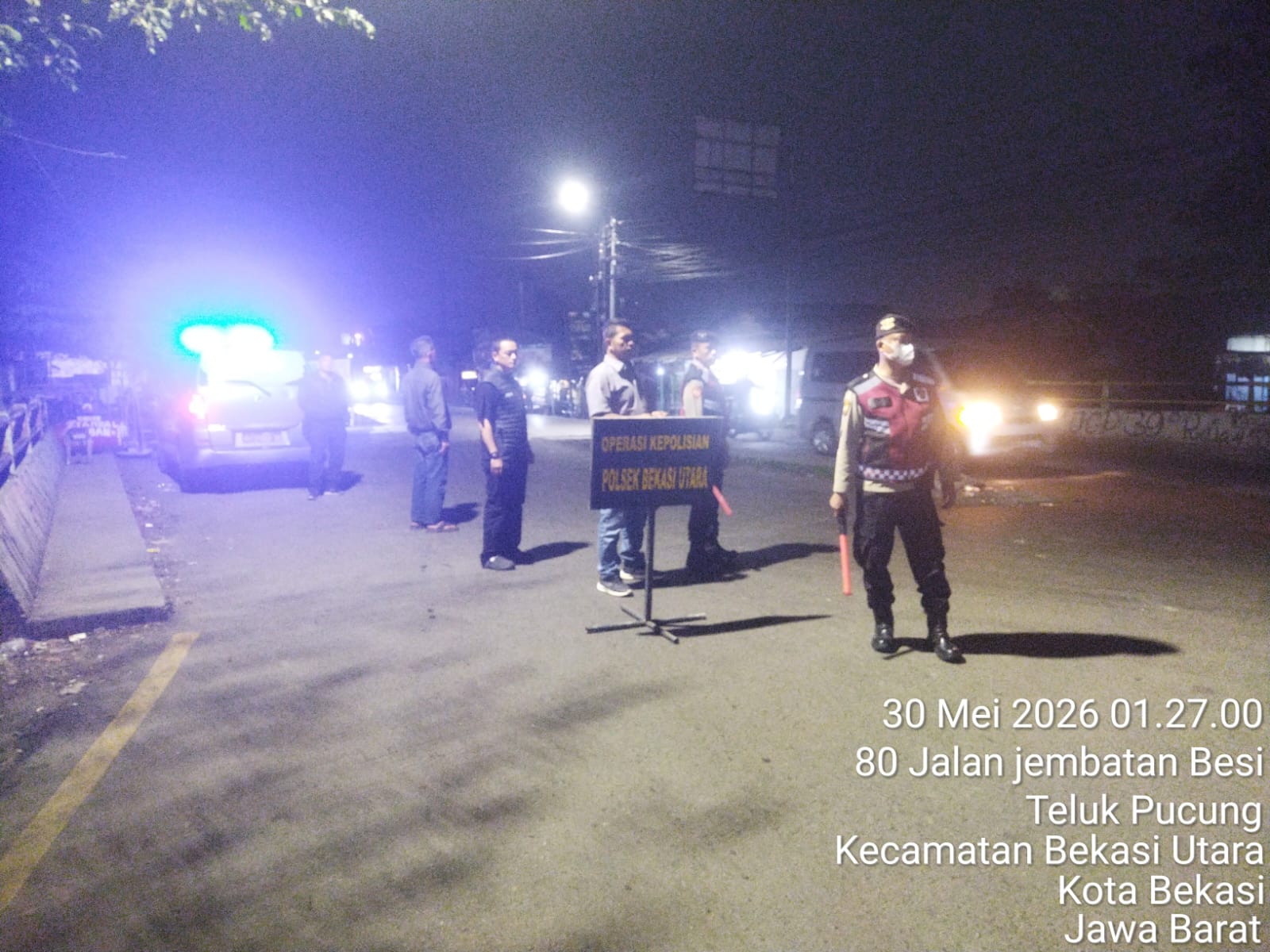 Polsek Bekasi Utara Gelar KRYD Dan Patroli Razia Titik Rawan Gangguan Kamtibmas