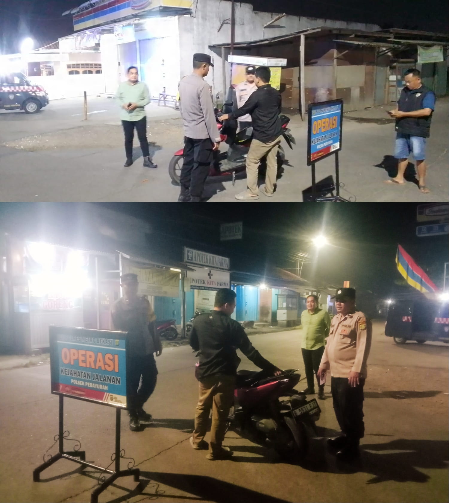 Kanit Reskrim Polsek Pebayuran Komandoi Giat OKJ Di Wilayah Hukum Antisipasi 3C Dan Peredaran Narkotika