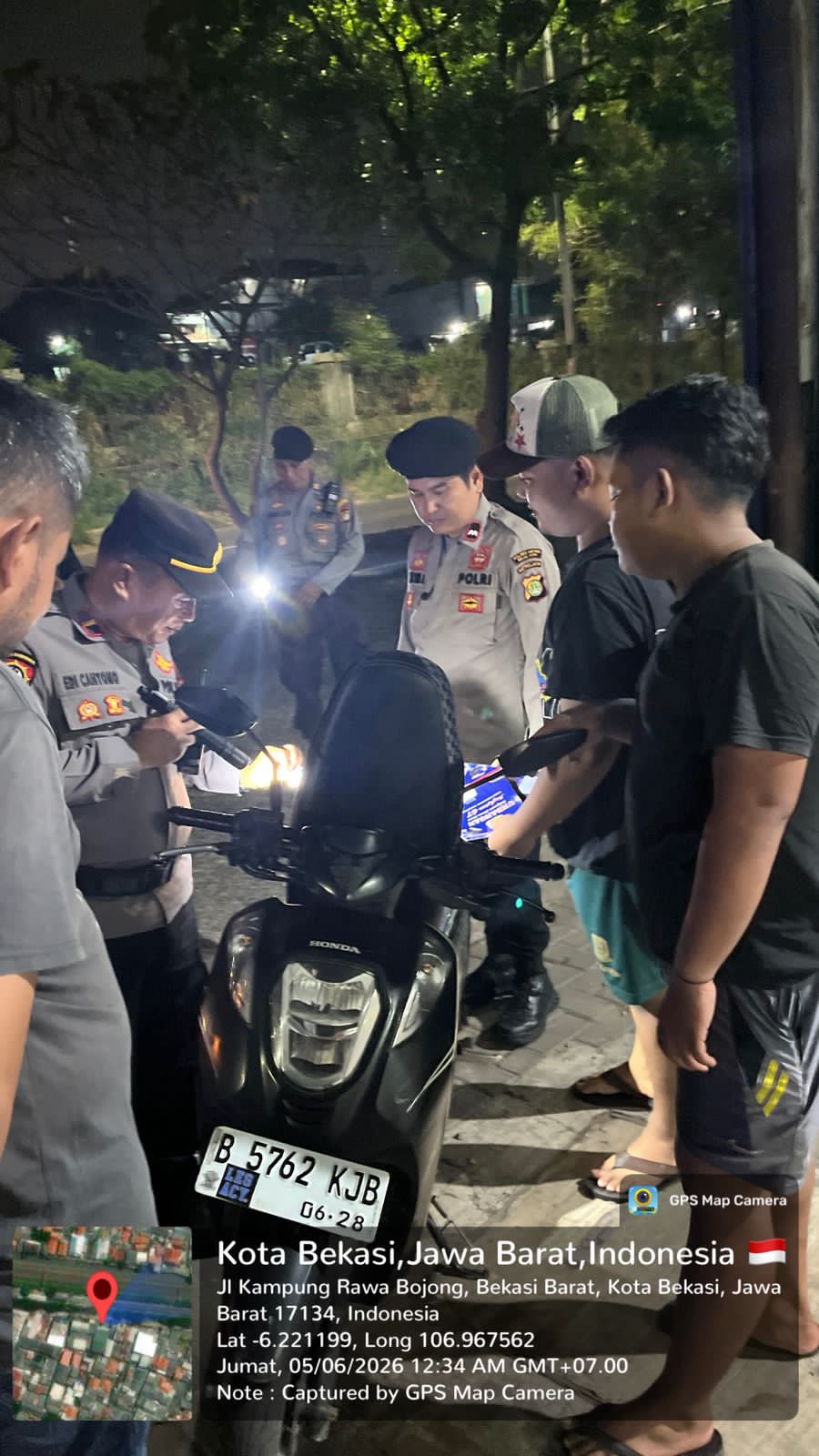 Cipta Kondisi, Polsek Bekasi Barat Gelar Razia Stasioner Dan Patroli Dialogis