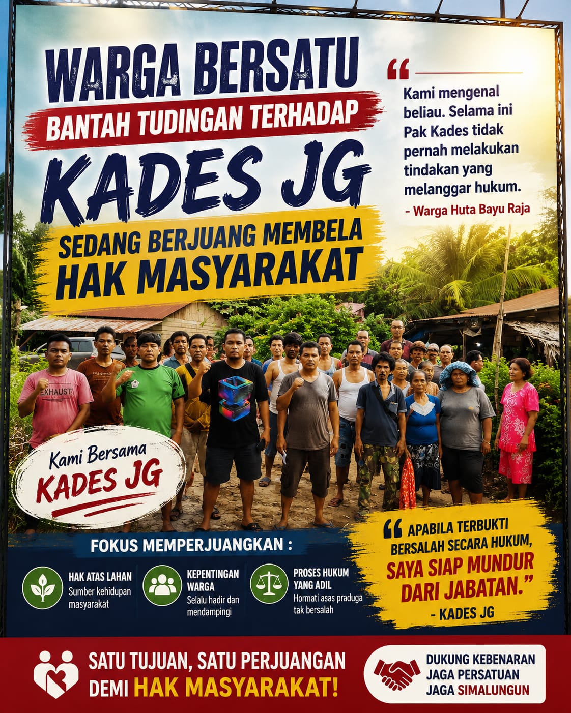 Kades JG Merasa Difitnah, Warga Nilai Tudingan Bandar Judi Togel dan Tembak Ikan Mencemarkan Nama Baik
