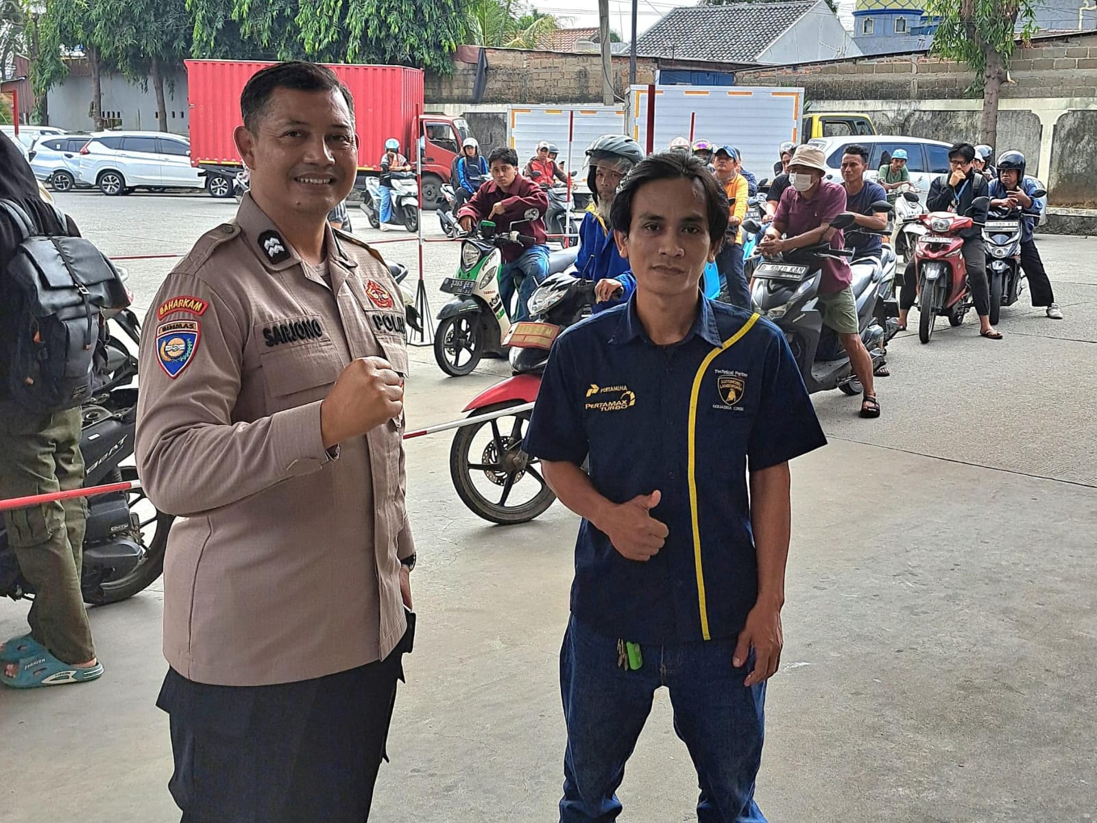 Bekasi On The Spot: Polsek Bantargebang Sisir SPBU Raya Mustikasari Guna Garansi Rasa Aman Warga