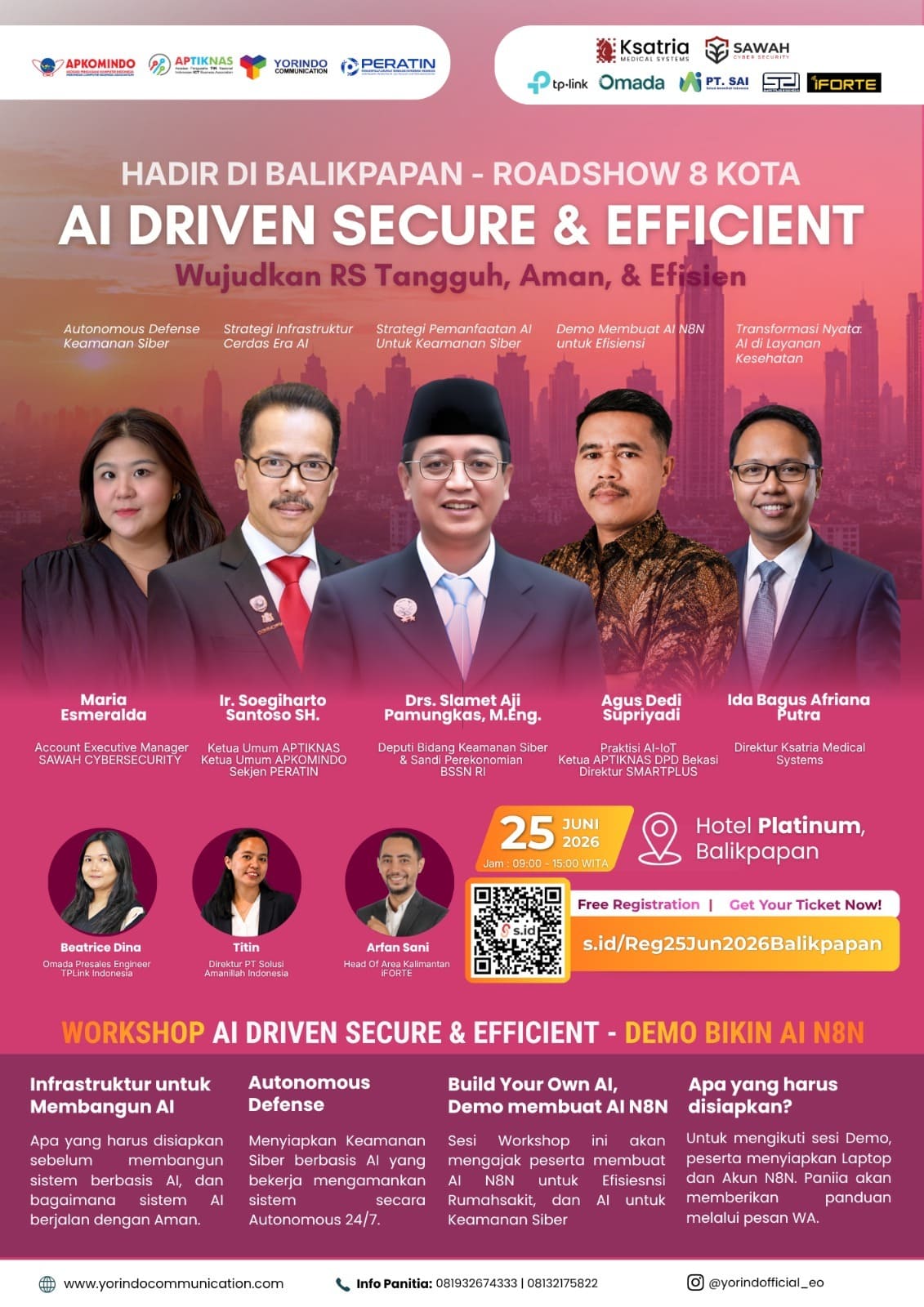 APKOMINDO, APTIKNAS, BSSN RI dan Yorindo Tutup Roadshow Nasional AI Driven Secure dan Efficient 2026 di Balikpapan