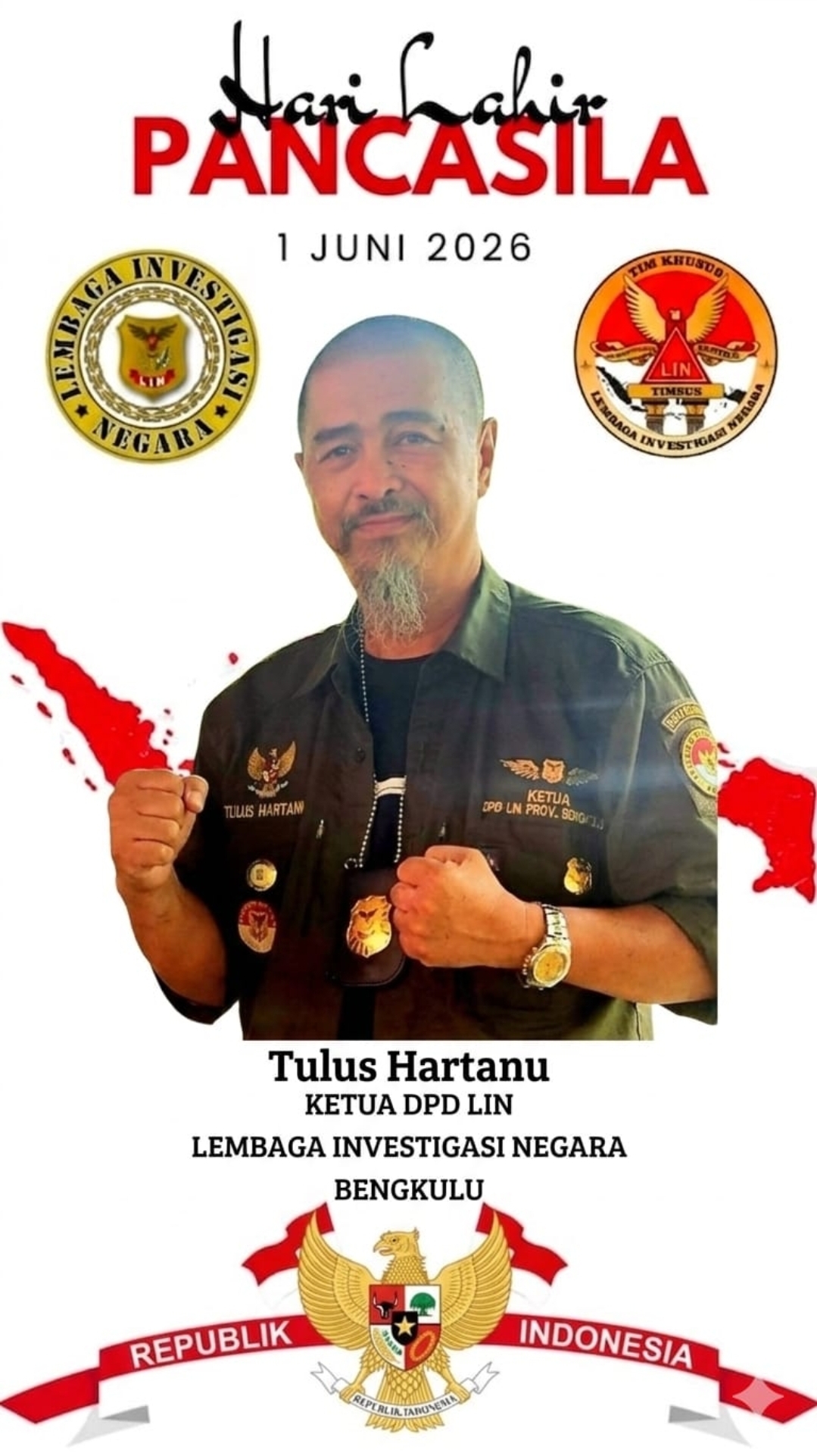 ​Peringati Hari Lahir Pancasila 1 Juni 2026, Ketua DPD LIN Bengkulu Serukan Persatuan Global Rakyat Indonesia