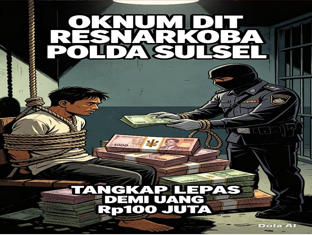 AKP Inisial TD Ditresnarkoba Polda Sulsel Diduga Tangkap Lepas Andi Kasmin Demi Uang 100 Juta
