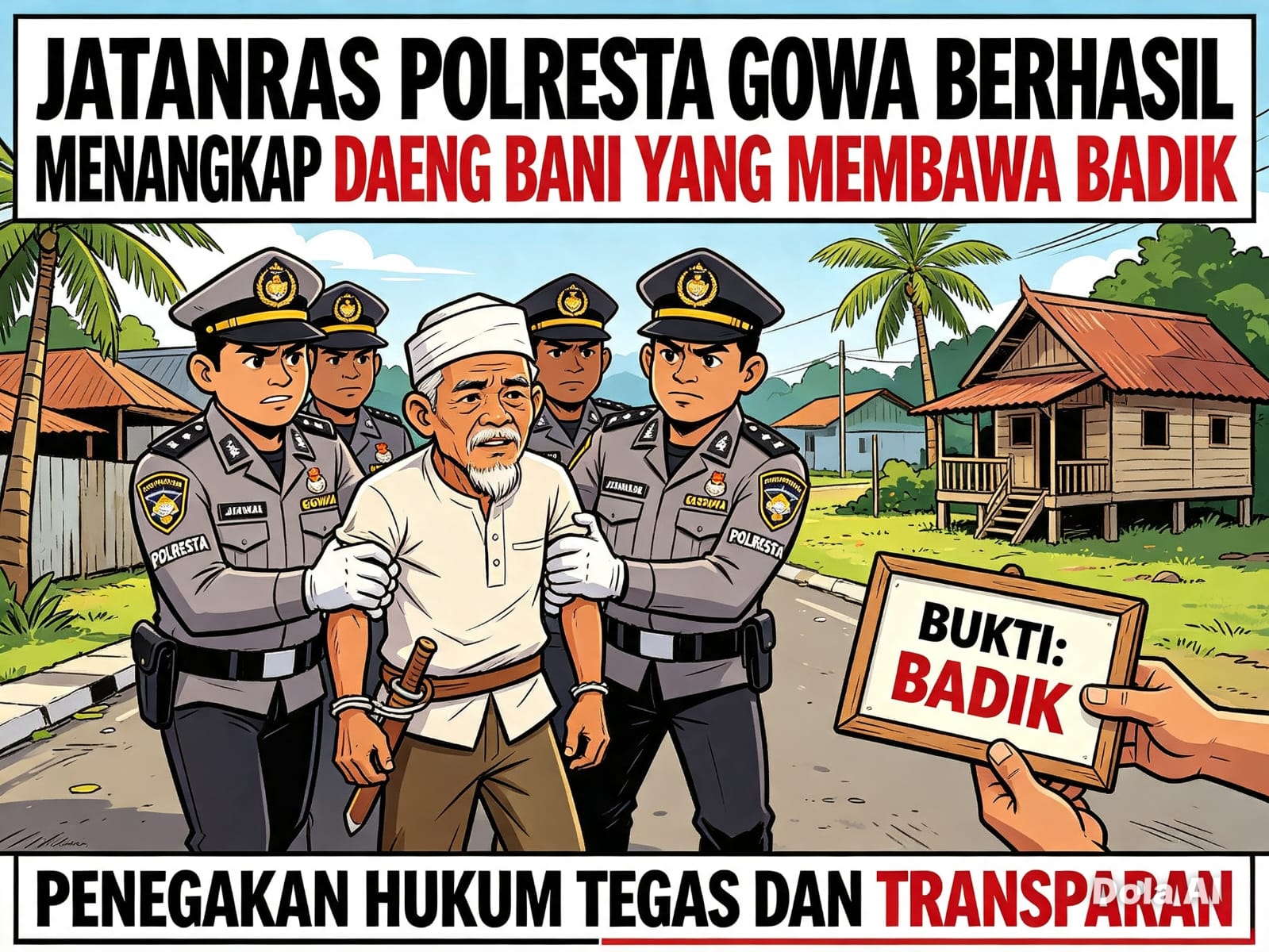 LIN Apresiasi Kasat Reskrim Dan Jantanras Polresta Gowa Karena Berhasil Menangkap Daeng Bani Yang Bawa Badik