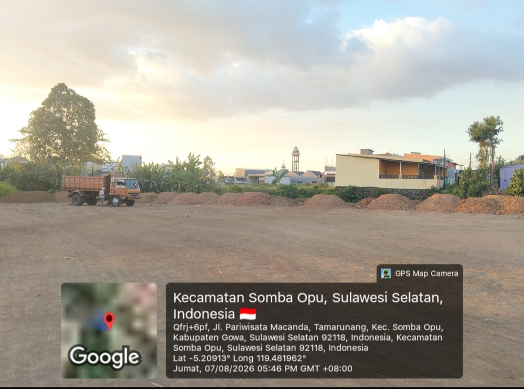 Penimbunan Lahan Diduga Langgar Zona LP2B Di Jalan Pariwisata Macanda Gowa,  Perumahan Gardenia Land Tanpa Izin PBG, Diduga Pakai Material Tambang Ilegal